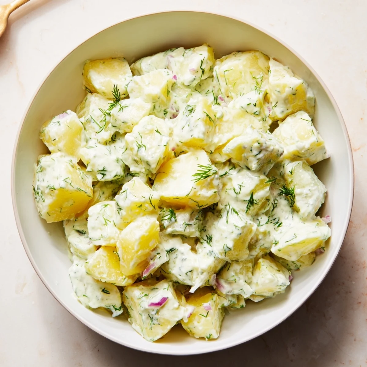 Zesty Pickle Margarita Potato Salad with lime and dill pickles, perfect for summer picnics.  