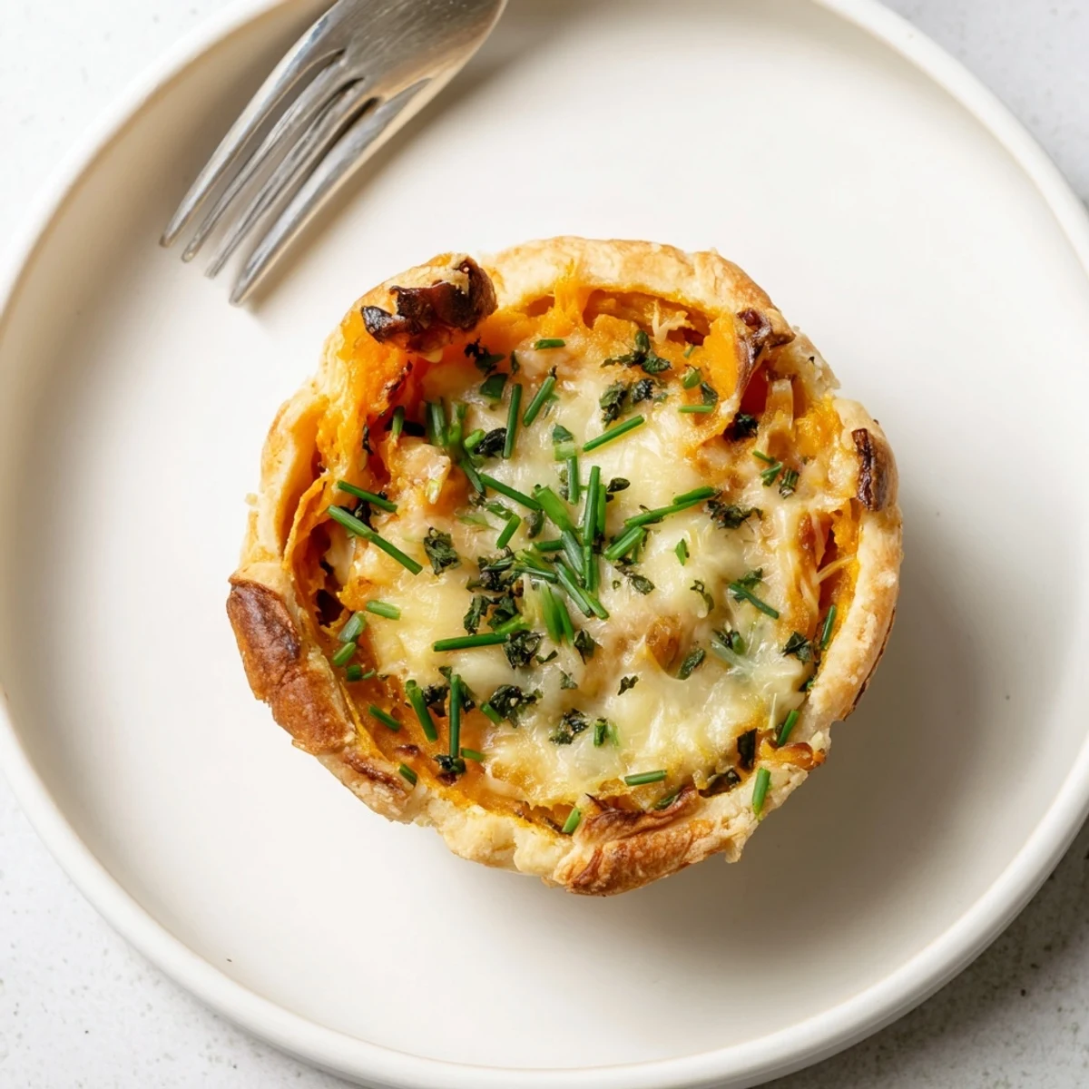 Creamy miso-pumpkin filling nestled in flaky crust, ideal for light lunches or parties.  