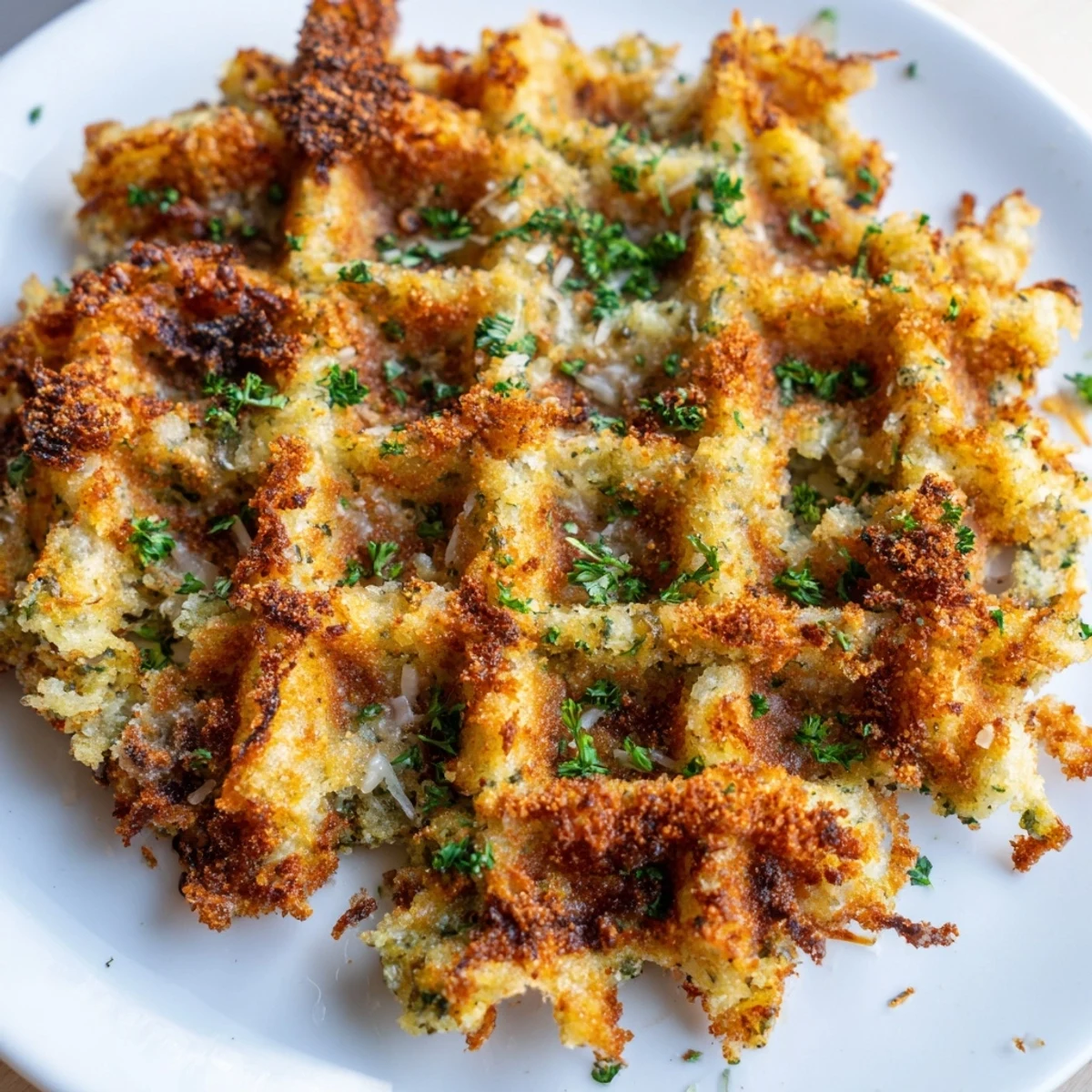 Broccoli Schnitzel Waffles fusion