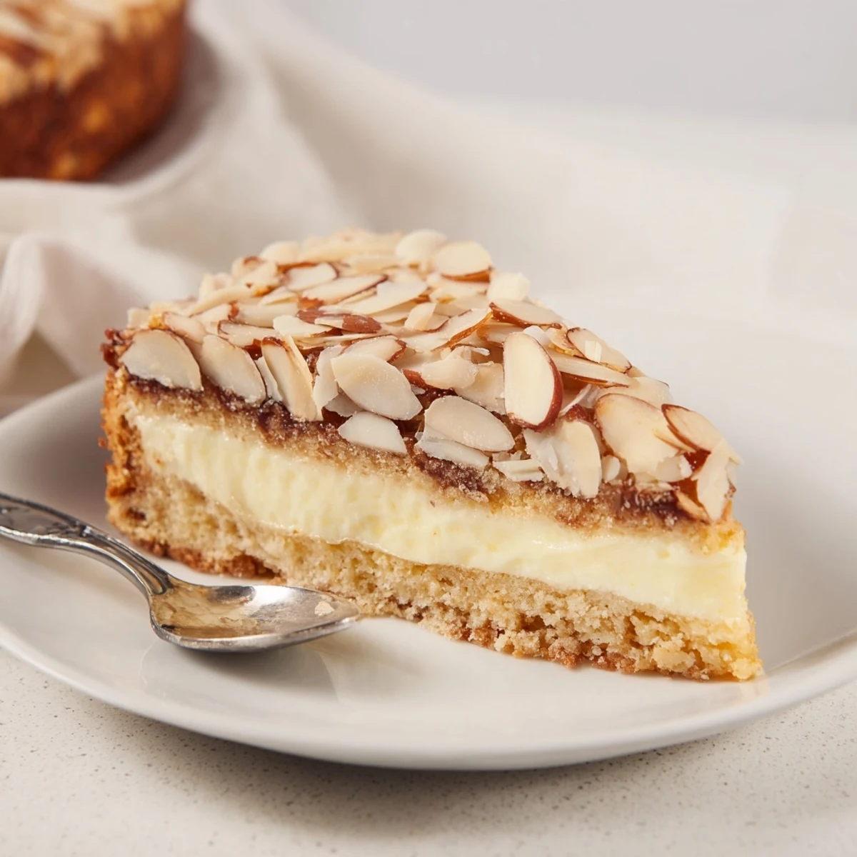 Chewy Chaos Bienenstich Cookie Cake with creamy vanilla filling and crunchy topping.