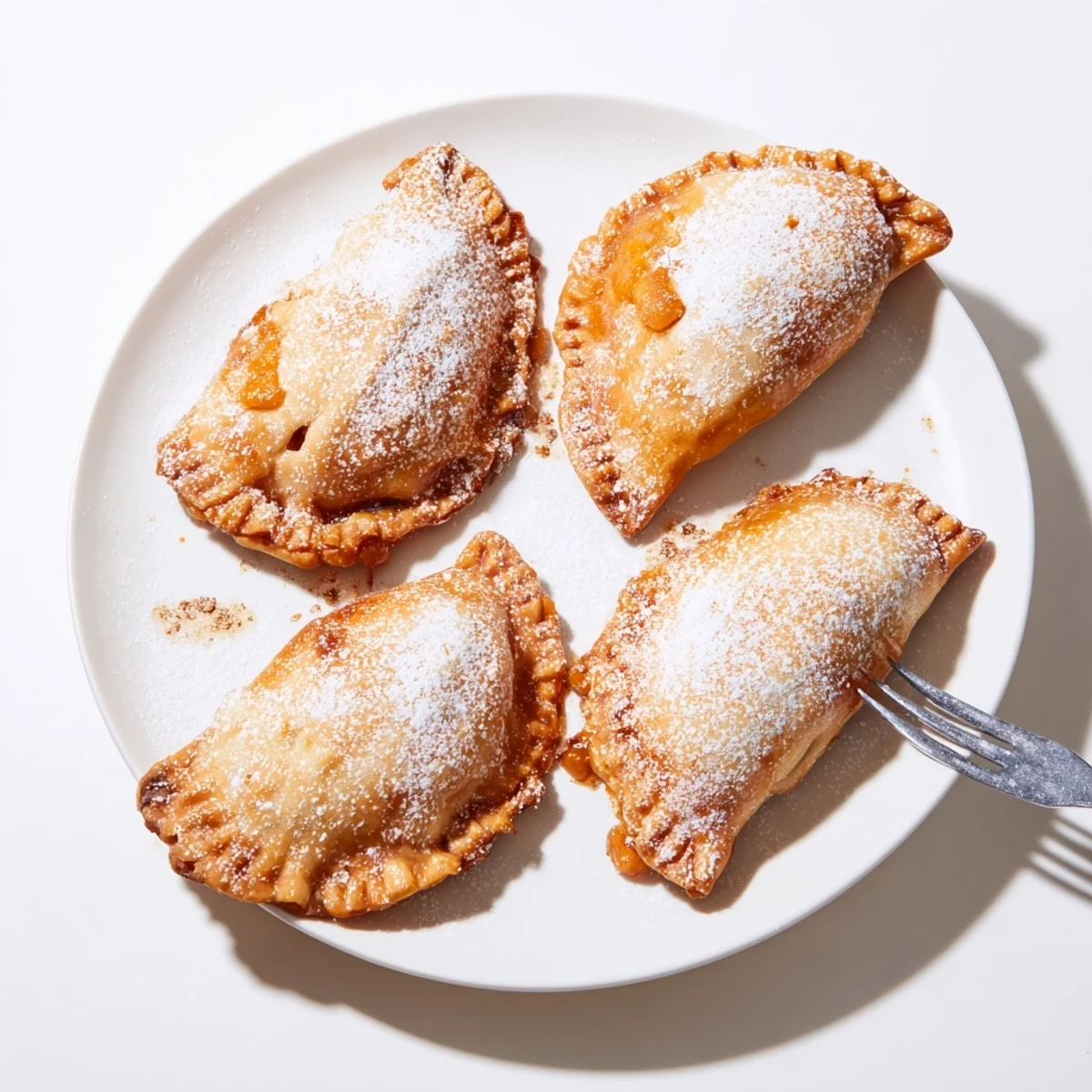 Flaky Mango Apple Strudel Hand Pies with spiced fruit filling and golden crust.
