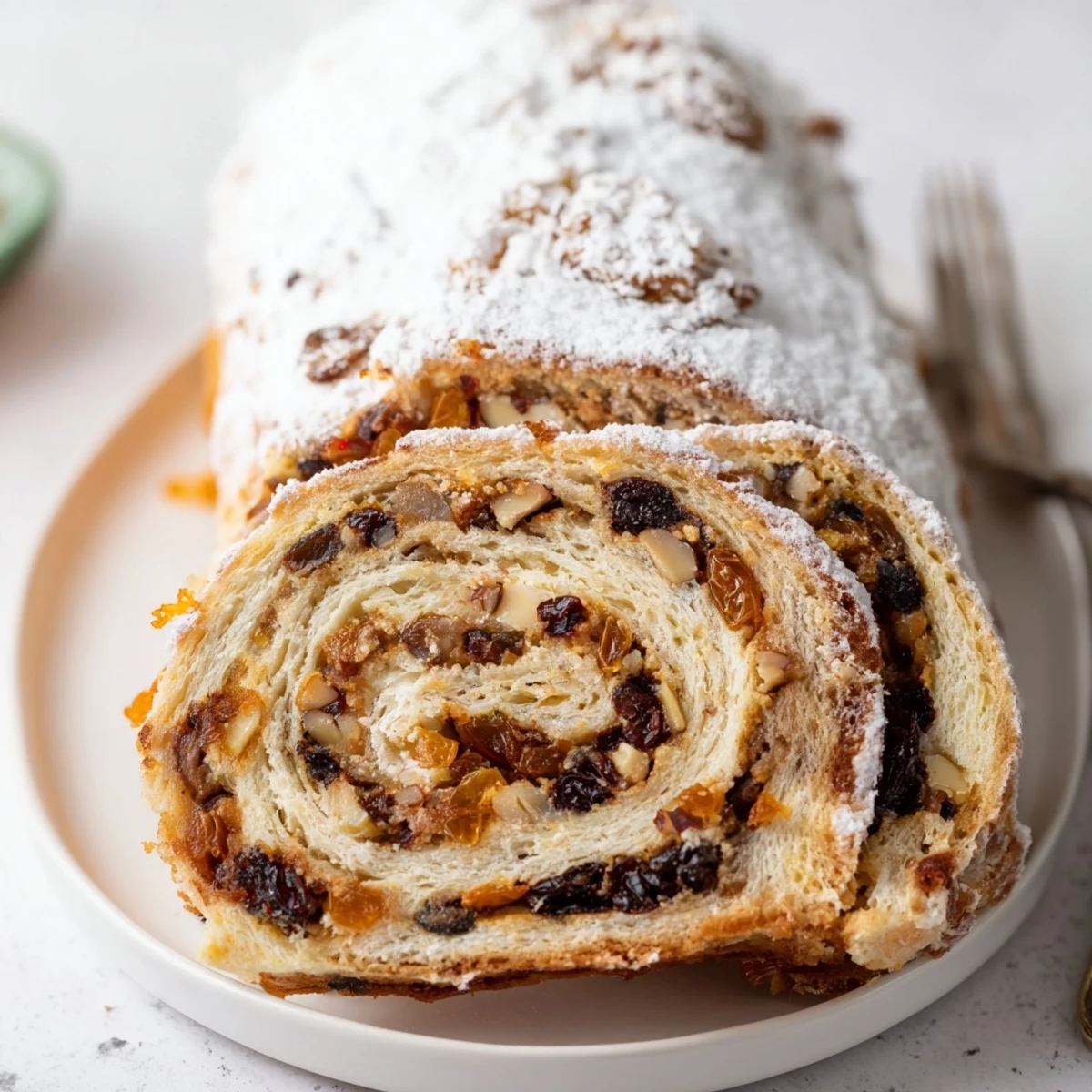 Festliche Silly Stollen Cherry Soda Rolls, frisch gebacken mit saftigen Kirschen.