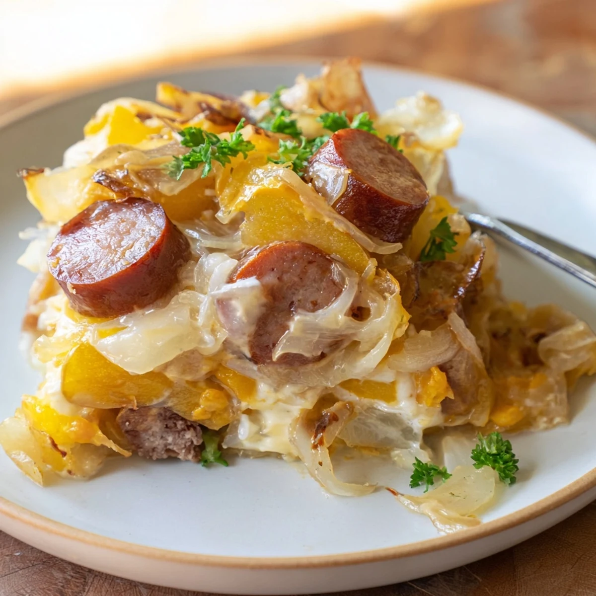 Bratwurst Kartoffel Auflauf Herzhaft