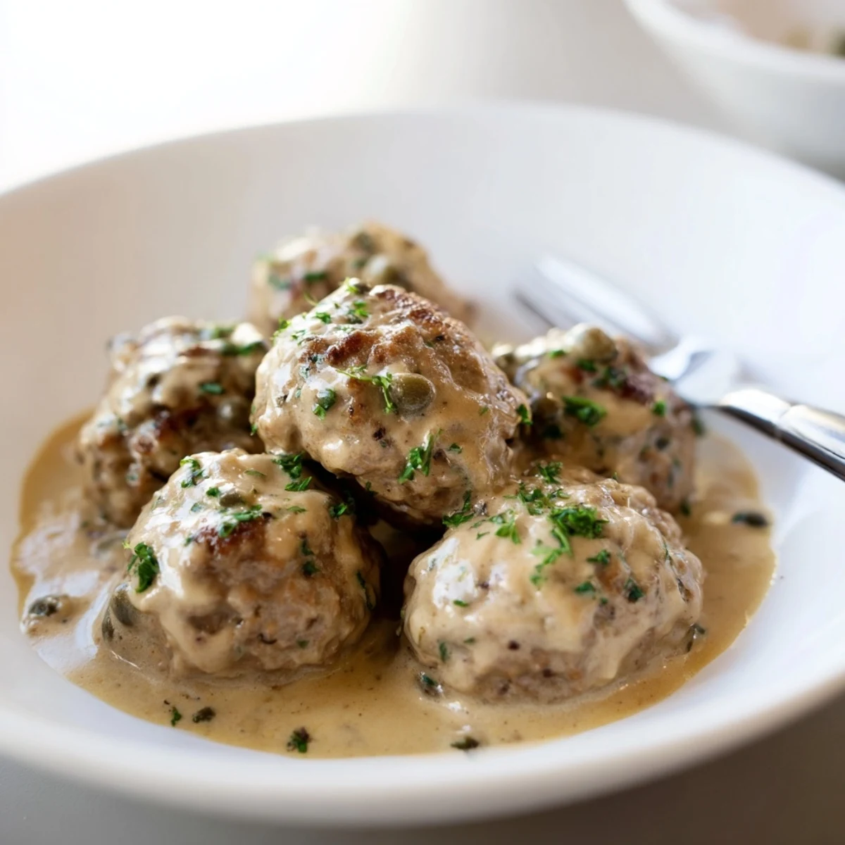 Traditionelle Berliner Frikadellen, serviert mit einer reichhaltigen, würzigen Gravy.