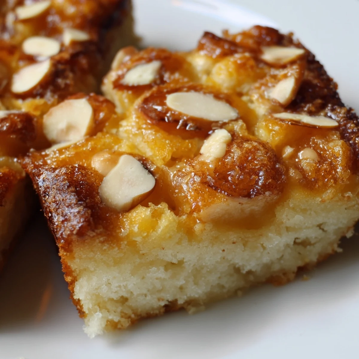 Saftiger deutscher Butterkuchen, perfekt serviert mit einer Tasse frisch gebrühtem Kaffee.