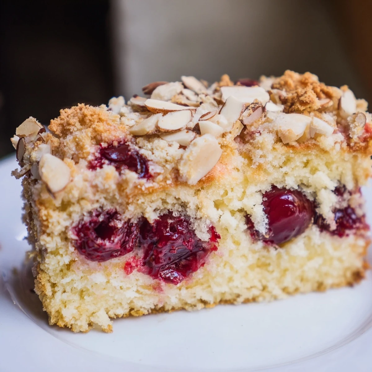 Freshly baked Classic Firefighter Cake; almond streusel topping, ideal for sharing at any gathering.