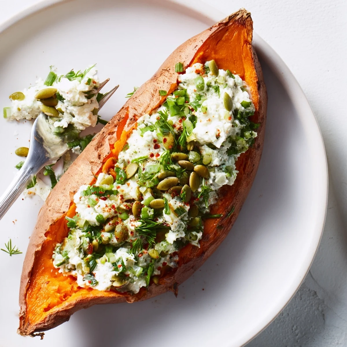 Ofen Süßkartoffel mit Kräutern