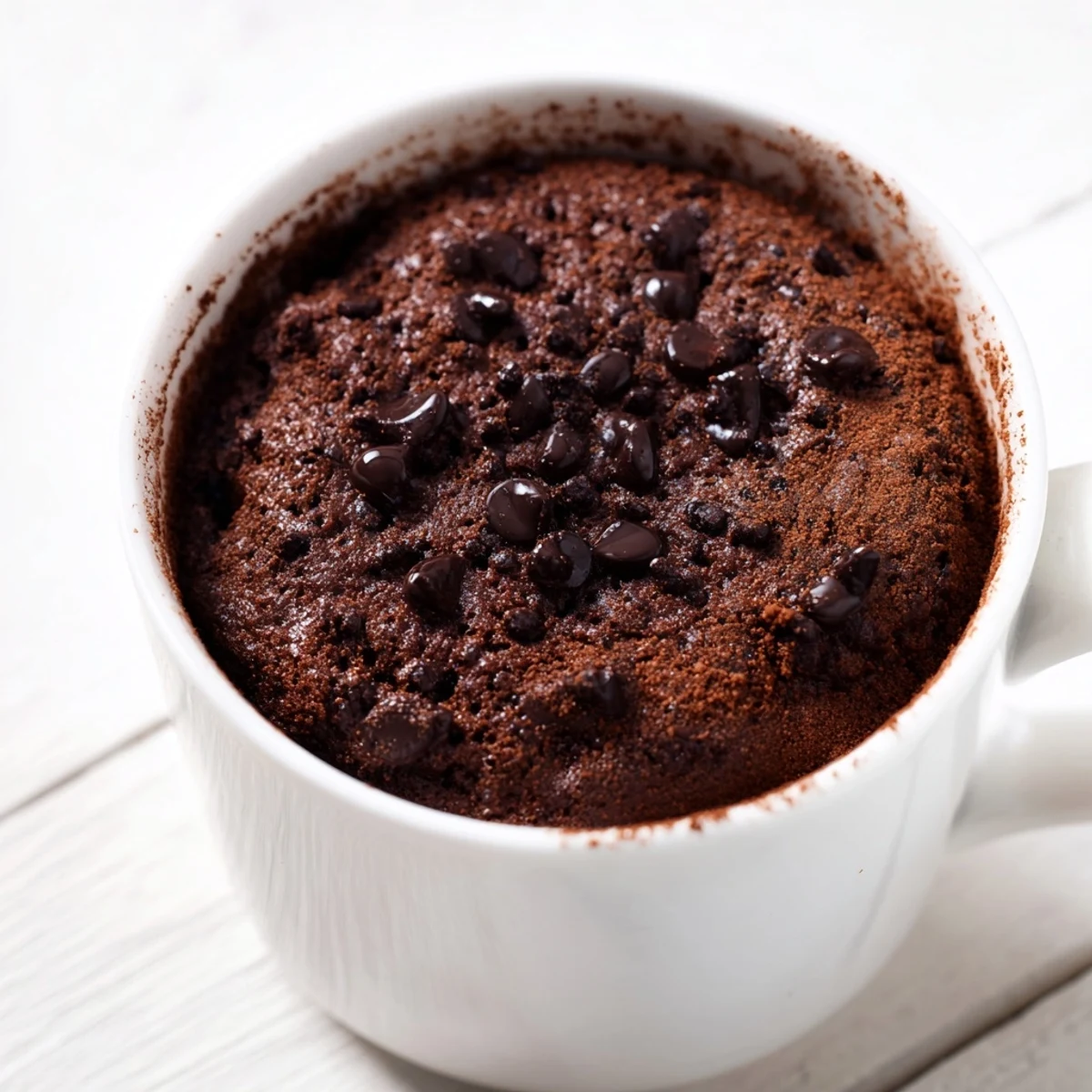 Rich, fudgy Mug Cake Schokolade in a mug, ideal for quick chocolate dessert cravings.