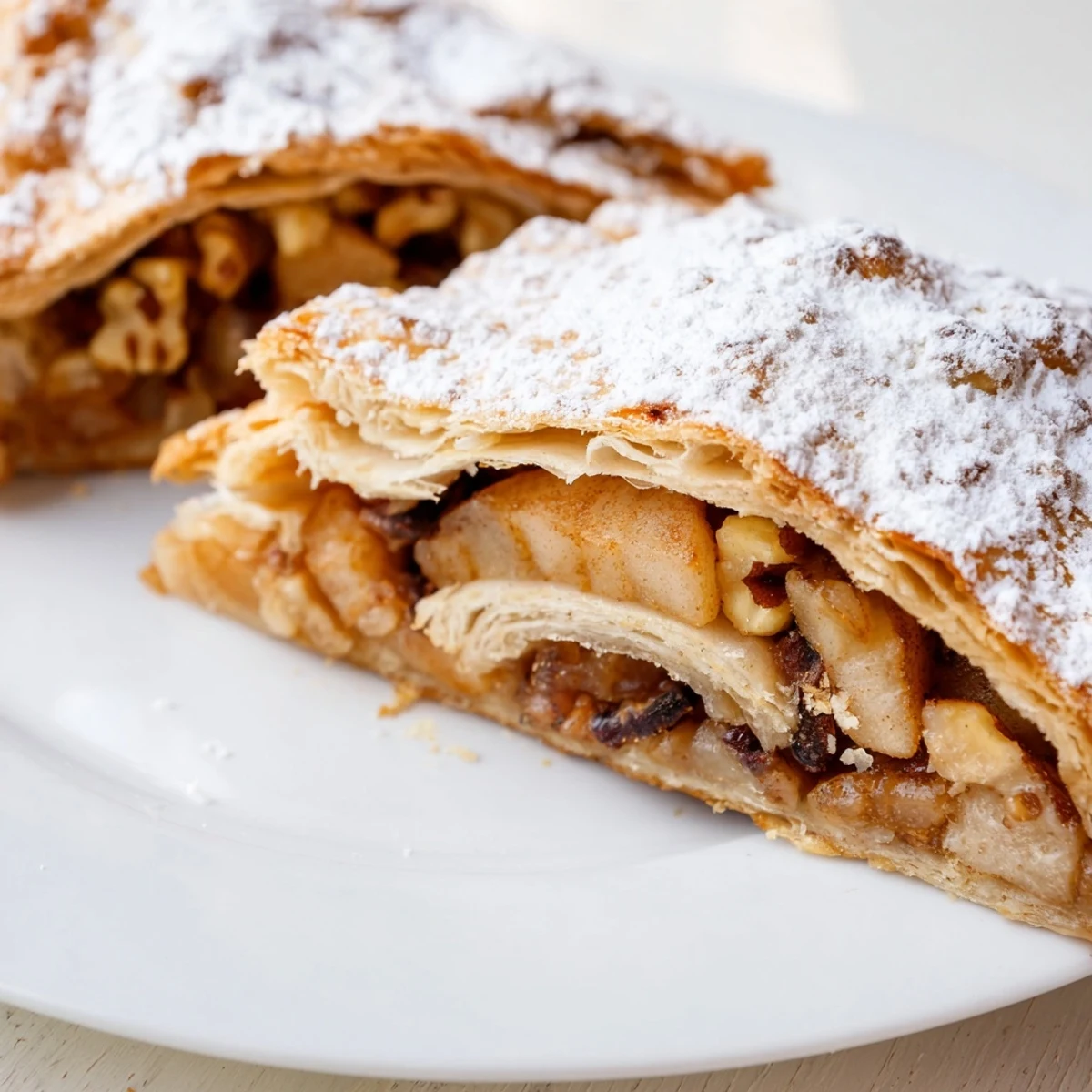 Apfelstrudel mit Blätterteig
