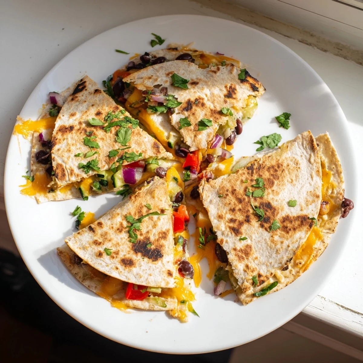 Vegetarische Quesadillas mit Käse