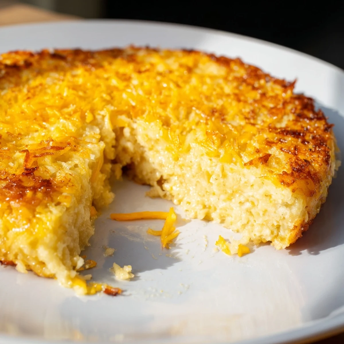Savory 4-Ingredient Mashed Potato Cakes sizzling in a skillet, showcasing golden, crispy edges and cheesy goodness.