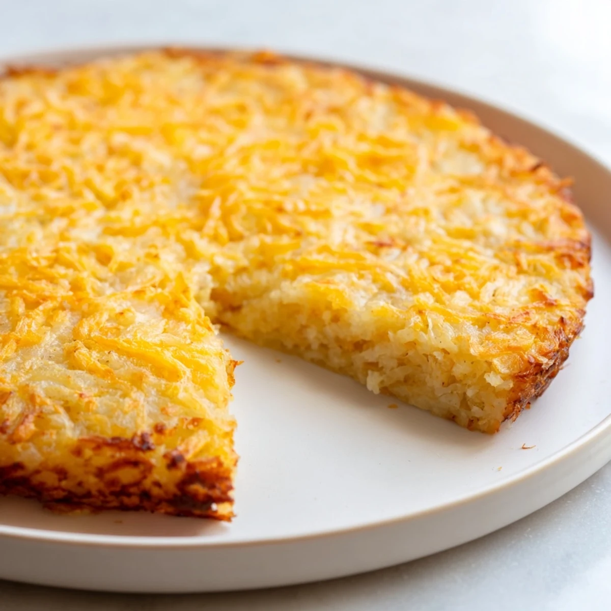 Warm, fluffy 4-Ingredient Mashed Potato Cakes, a vegetarian side dish ready to be served and enjoyed at the table.