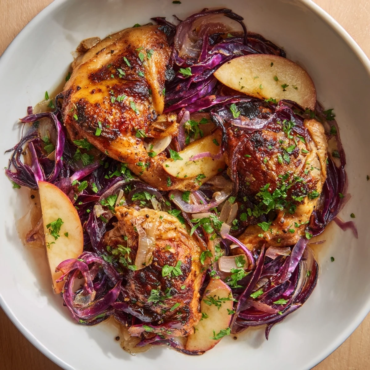 Oktoberfest Huhn und Rotkohl