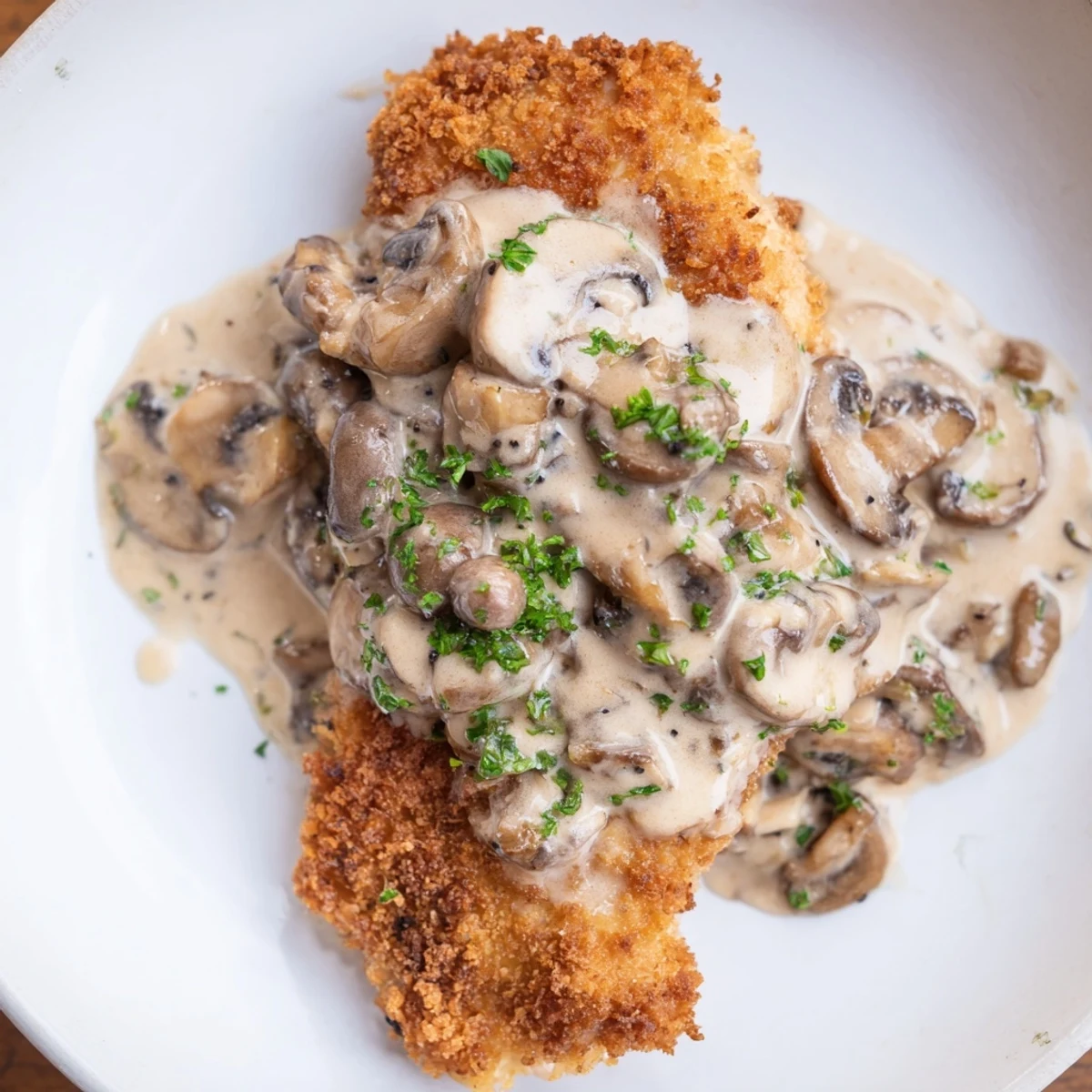 Jaeger Schnitzel mit Pilzsoße