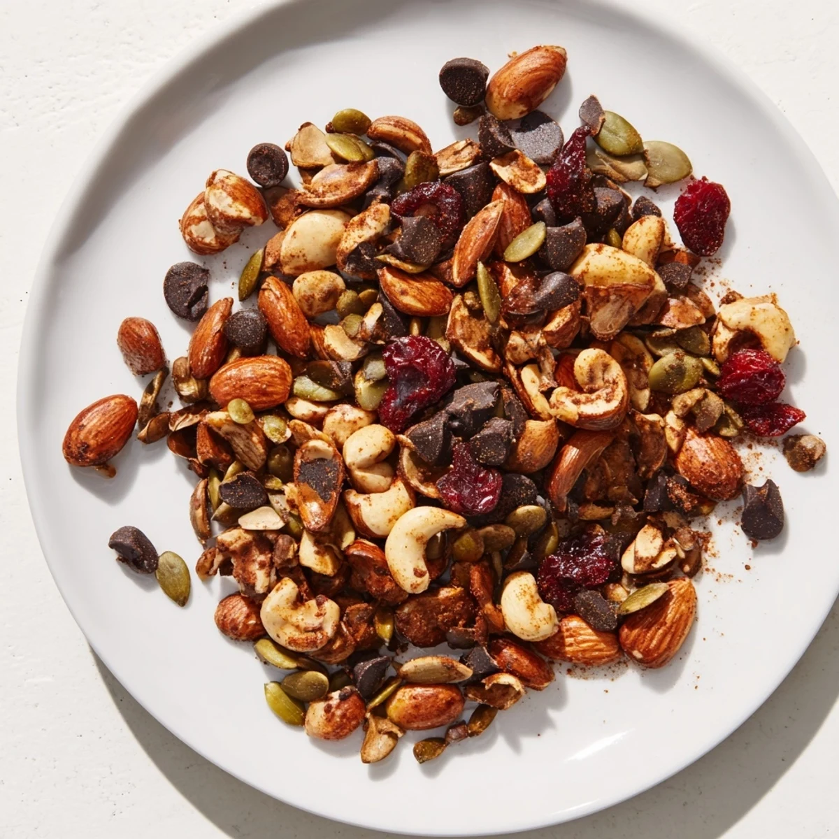 Crunchy Acorn & Oak Snack Mix with a blend of roasted nuts, seeds, and spices, ideal for snacking.