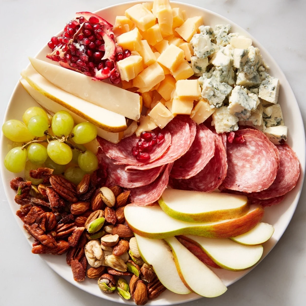 A beautifully arranged Winter Wonderland Grazing Tray, overflowing with festive treats and cheeses.