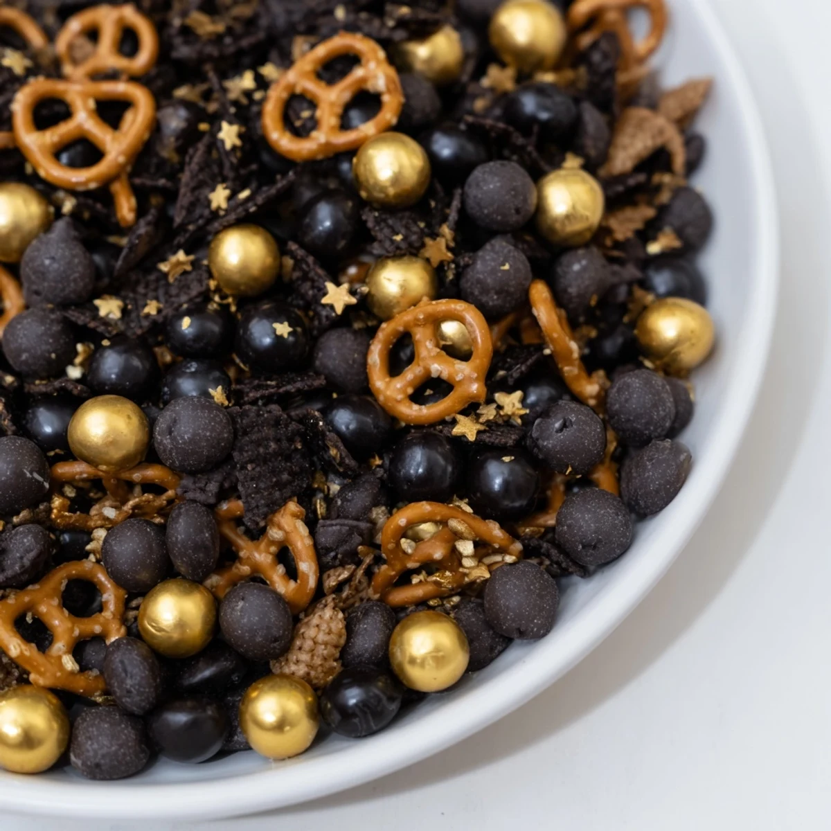Gold und Schwarz Snack Mix