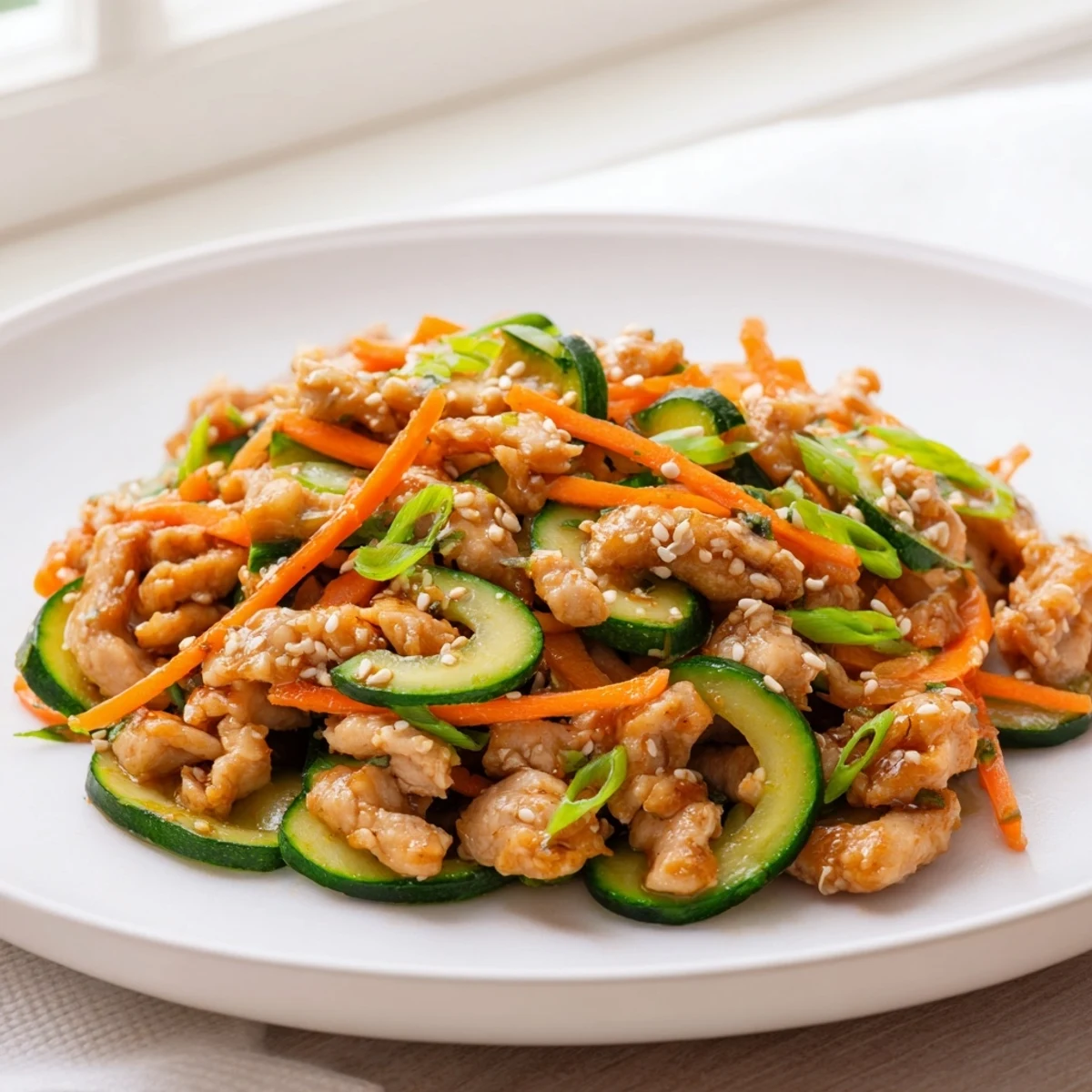 This flavorful shaker chicken salad with soy-sesame dressing is perfectly layered in a mason jar, ready for lunch.