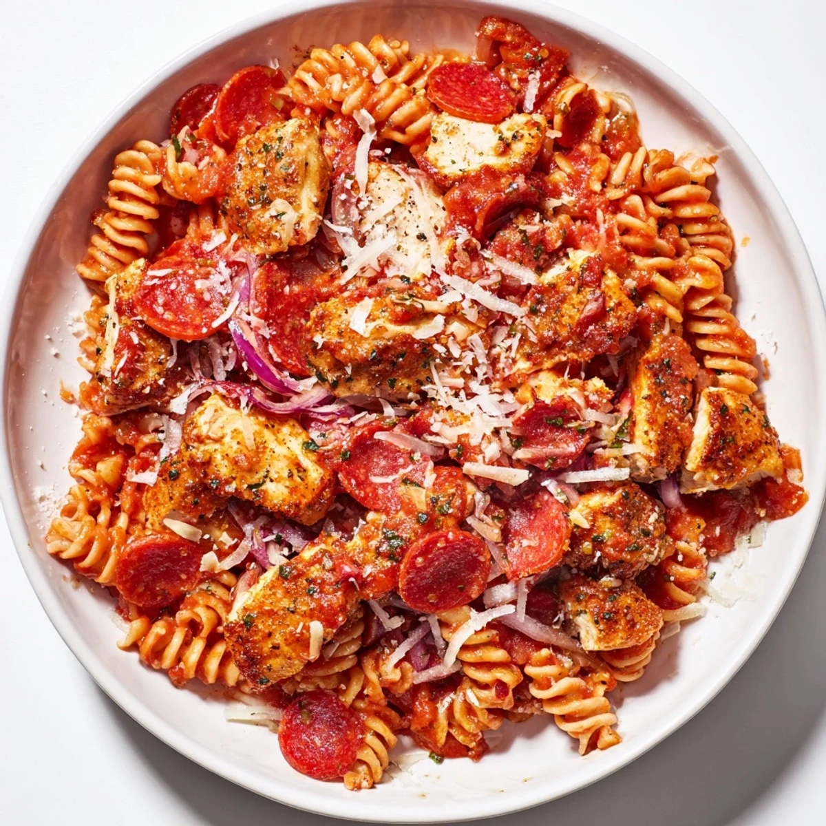 One-Pan Pizza Pasta Gericht #945