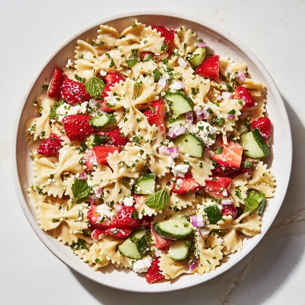 Erdbeer Feta Pasta Salat