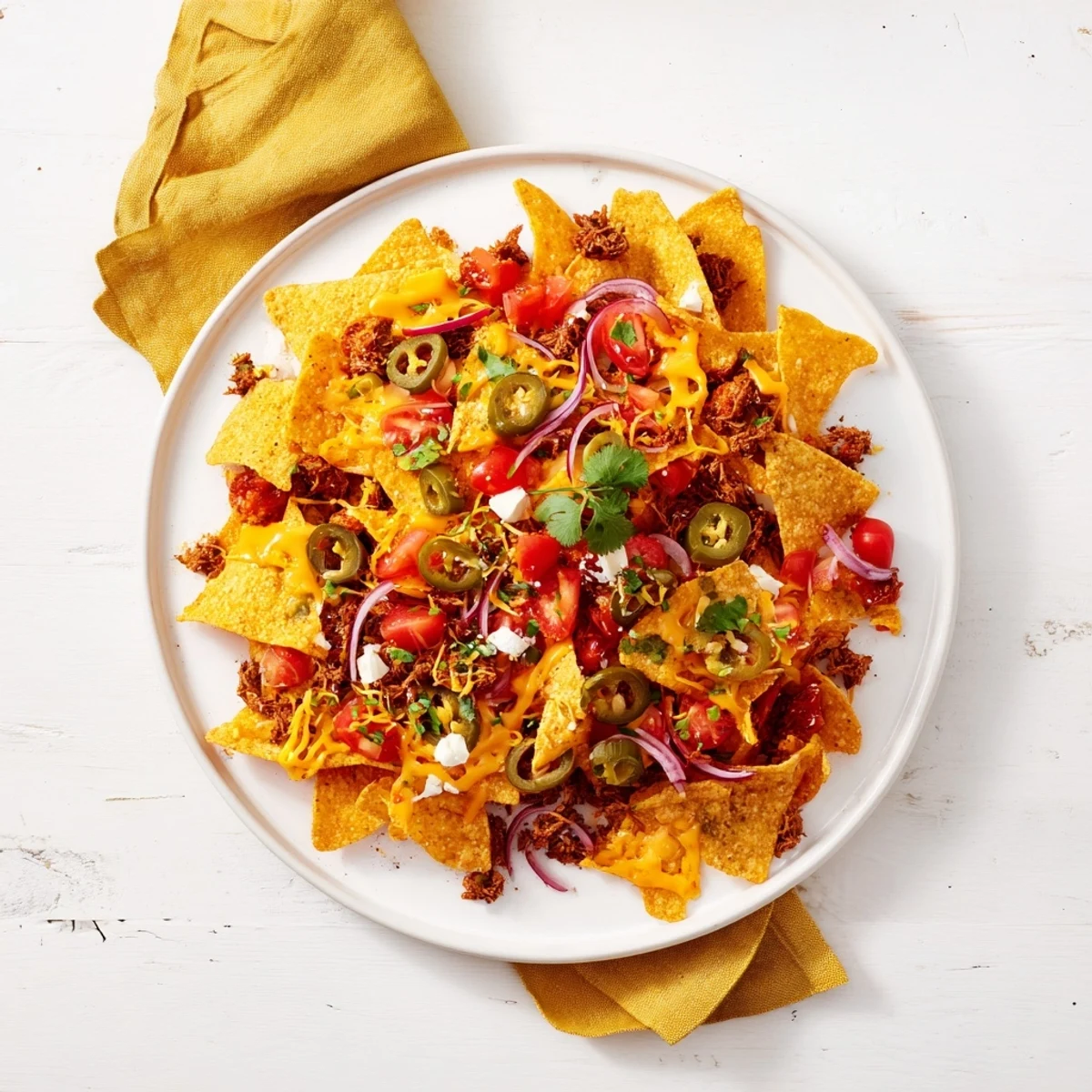 Saftige Easy Sheet-Pan Nachos: geschmolzener Käse und buntes Tex-Mex auf dem Blech.