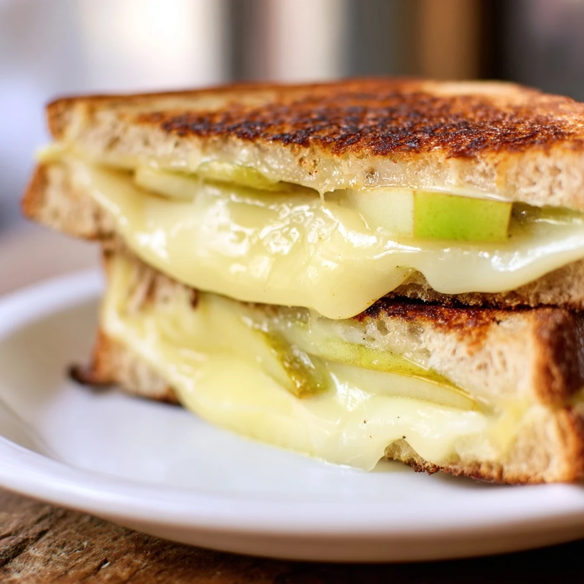 Brie Apfel Gegrillter Käse