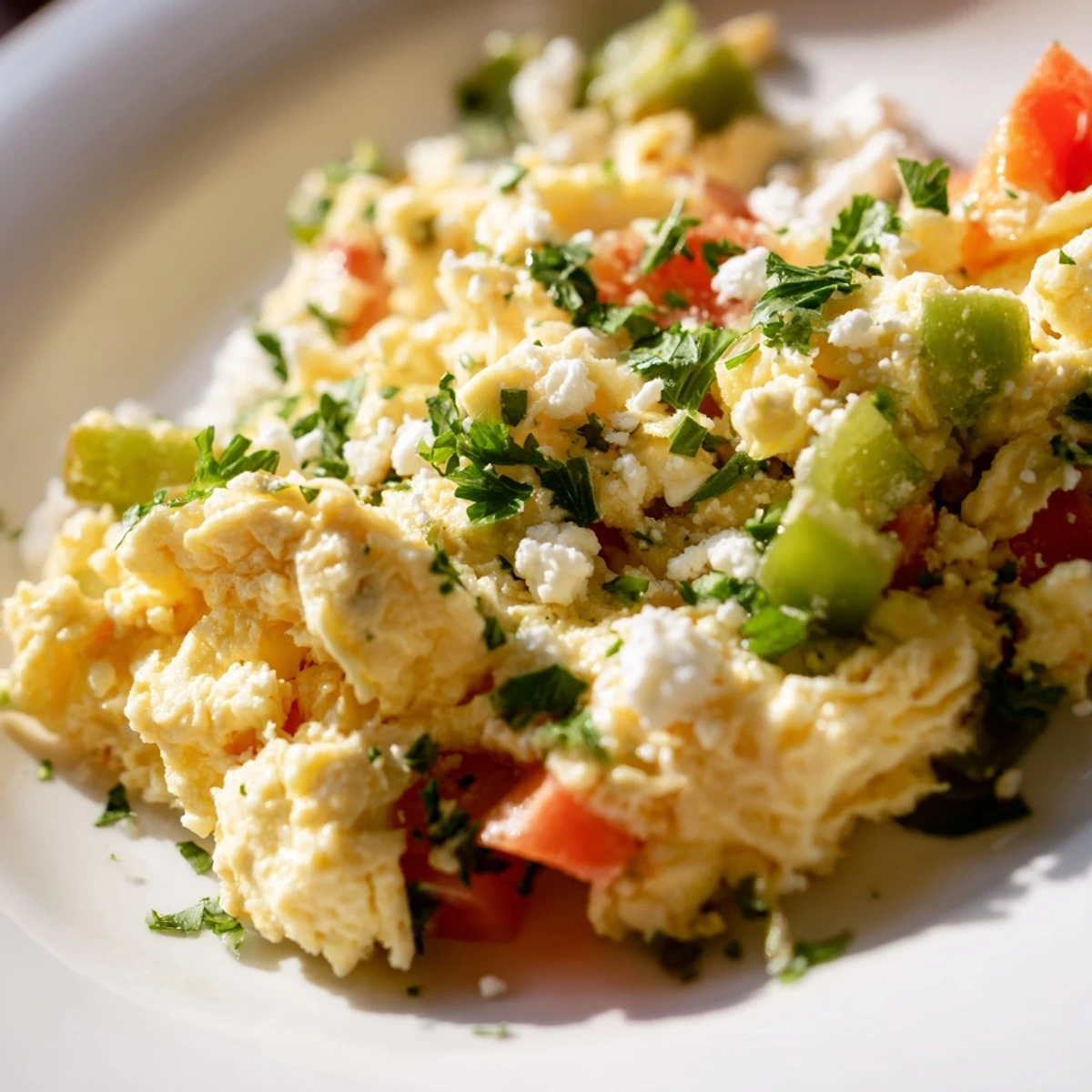 Here are three SEO-optimized ALT image texts for the Turkish Menemen Scramble recipe: