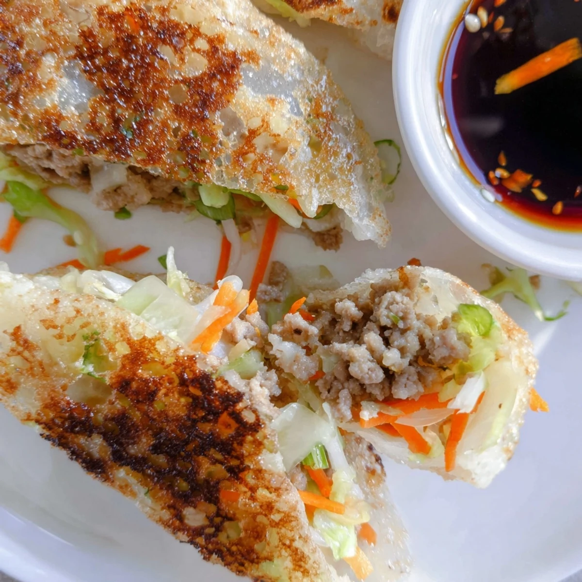 Knusprige Reisblatt Teigtaschen