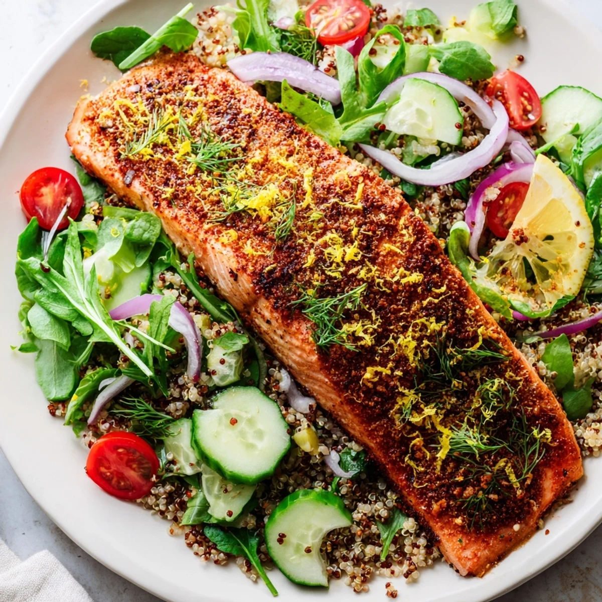 Lemon Herb Salmon Salad