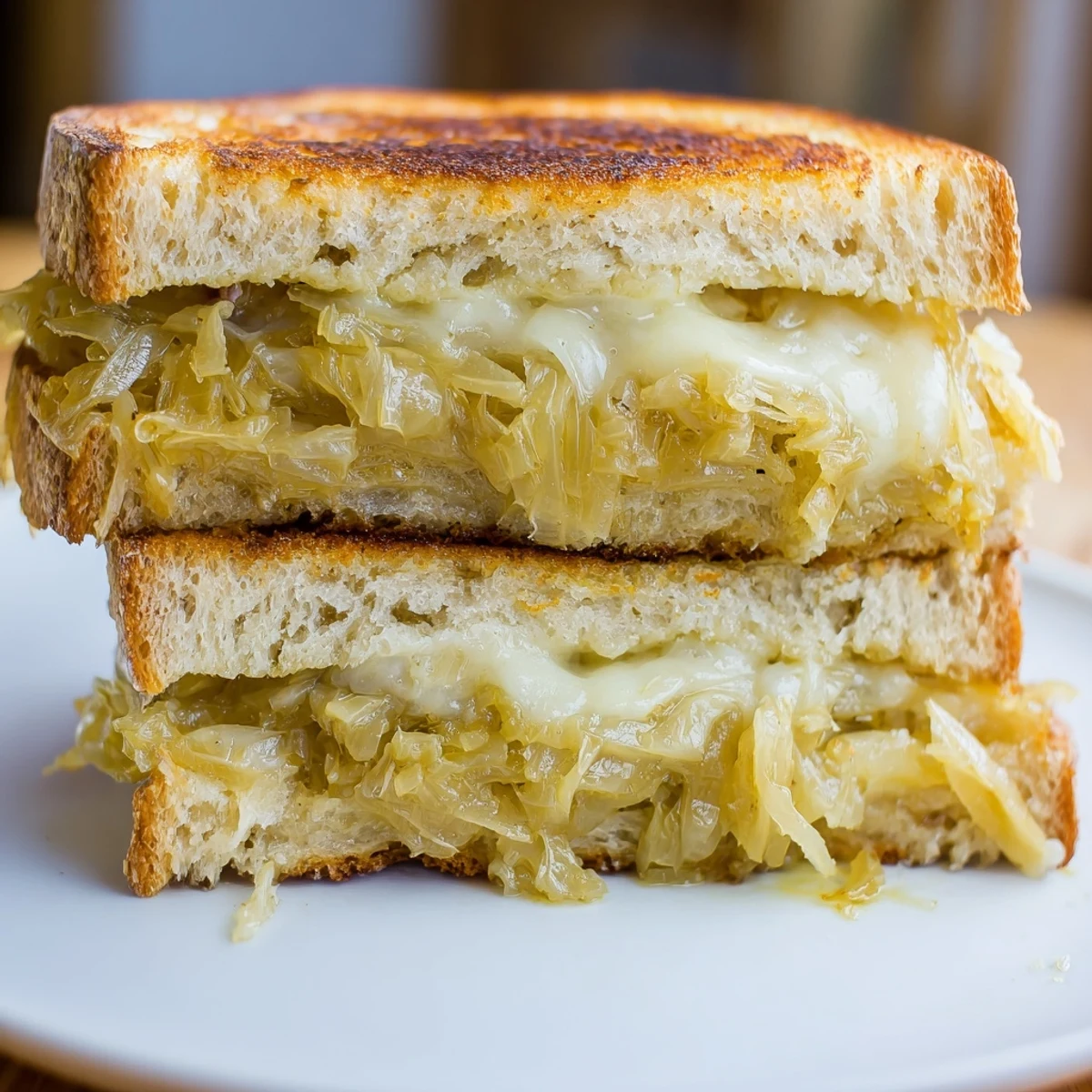 Karamellisierte Zwiebel Cheddar Sandwich