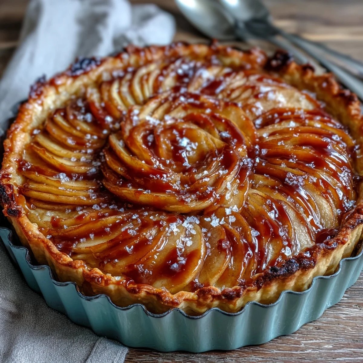 Salziger Karamell Apfel Tarte #1319