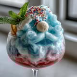 Zuckerwatte Zitronenlimonade Eis Float