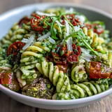 Sommer Pasta Pesto Tomaten