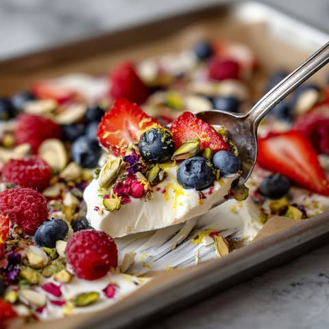 Eine Tasse mit Frozen Yogurt und Beeren.