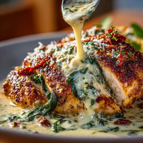A plate of food with a spoon on it.
