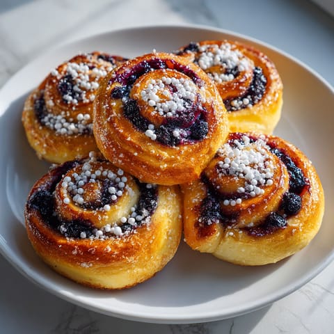 A plate of Blaubeer-Schnecken.