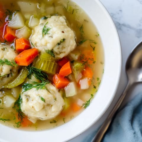 Dill Pickle Potato Dumpling Soup