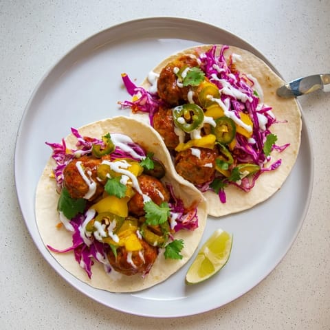 Pickle Mango Currywurst Tacos