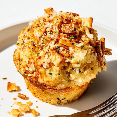 Würzige Knoblauch Brezel Muffins