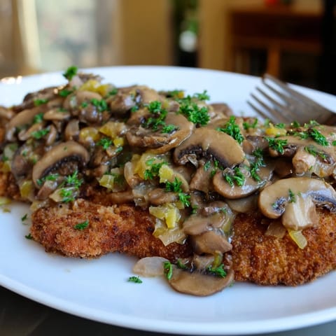 Hunters Schnitzel mit Pilzsauce
