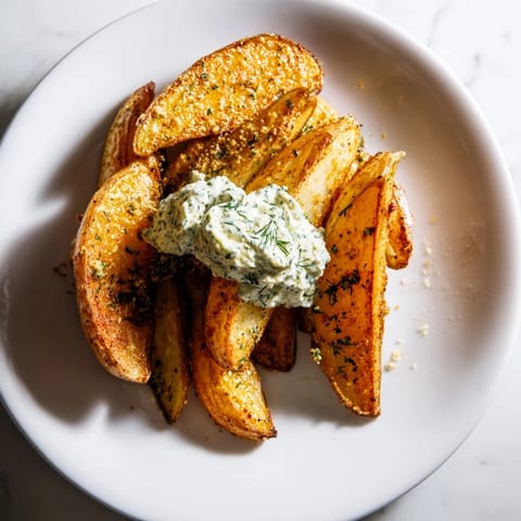 Knusprige Ofen Kartoffeln Quark