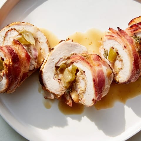 Huhn Rouladen Senf Gurken