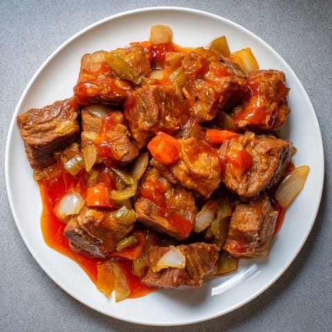Rustic Sweet and Sour Sauerbraten: a hearty, German-inspired meal in a Dutch oven.