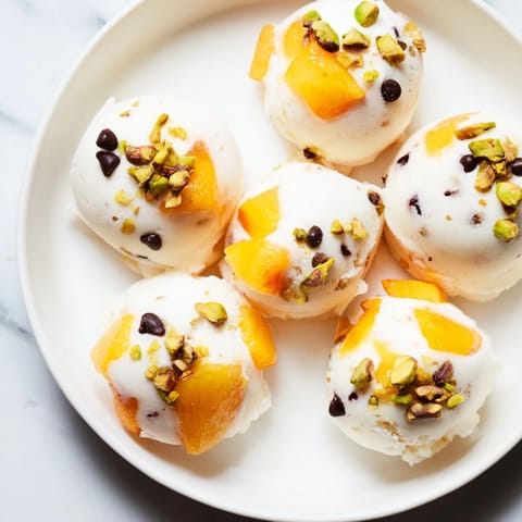 Gefrostete Pfirsich Joghurt Snacks