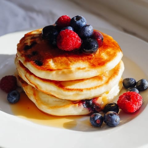 Fluffige Hüttenkäse Pfannkuchen