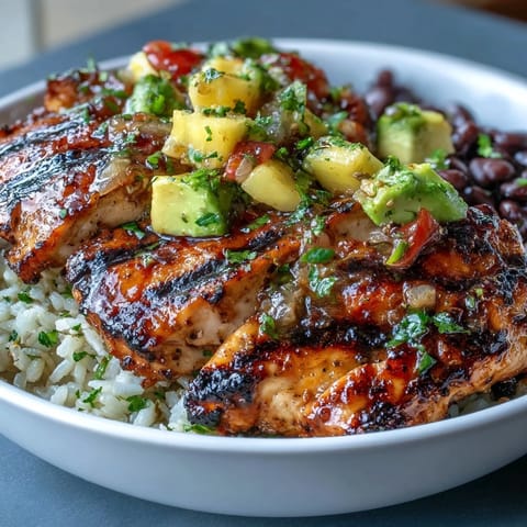 Mango Avocado Chicken Bowls