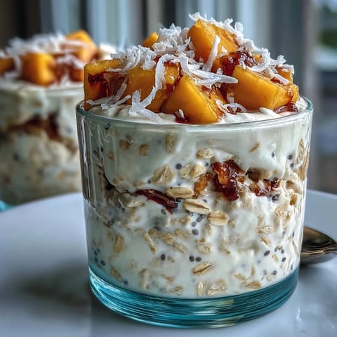 Overnight Oats Mango Kokos
