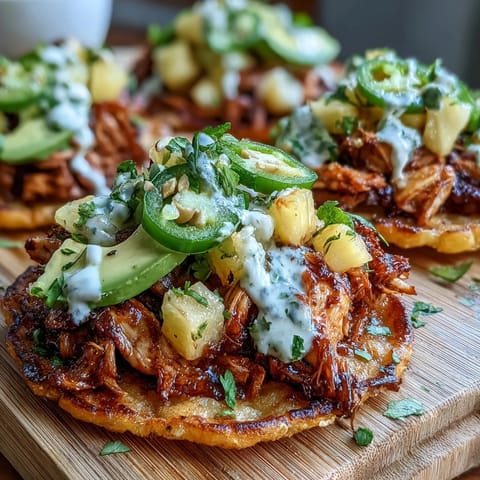 Huhn Ananas Salsa Tostadas #1414