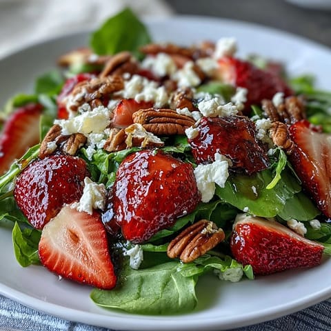 Erdbeer Rucola Salat Balsamico