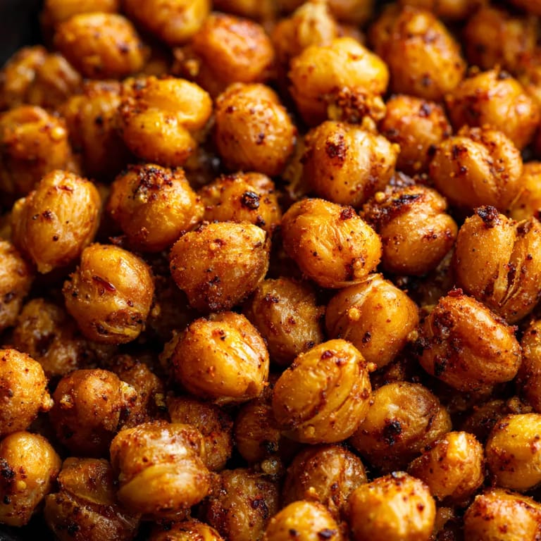 Ein Foto von Kichererbsen-Knusper, die in einer Schüssel oder einem Behälter aufbewahrt werden.